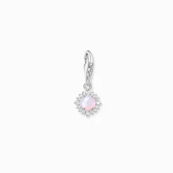 Best Pendentif Charm pierre de couleur opale rose chatoyant Femme Charms|Charms