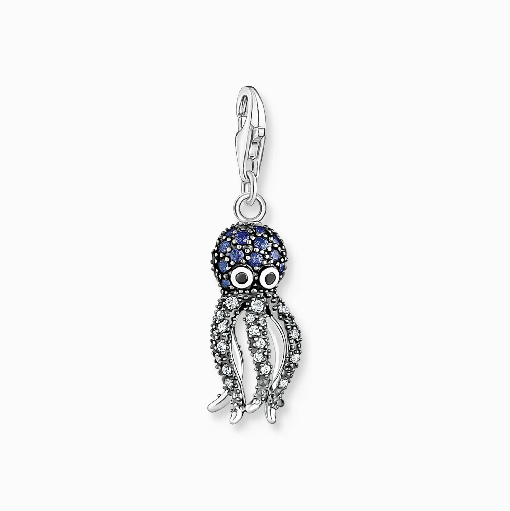 Store Pendentif Charm pieuvre avec des pierres bleues Femme Charms|Charms