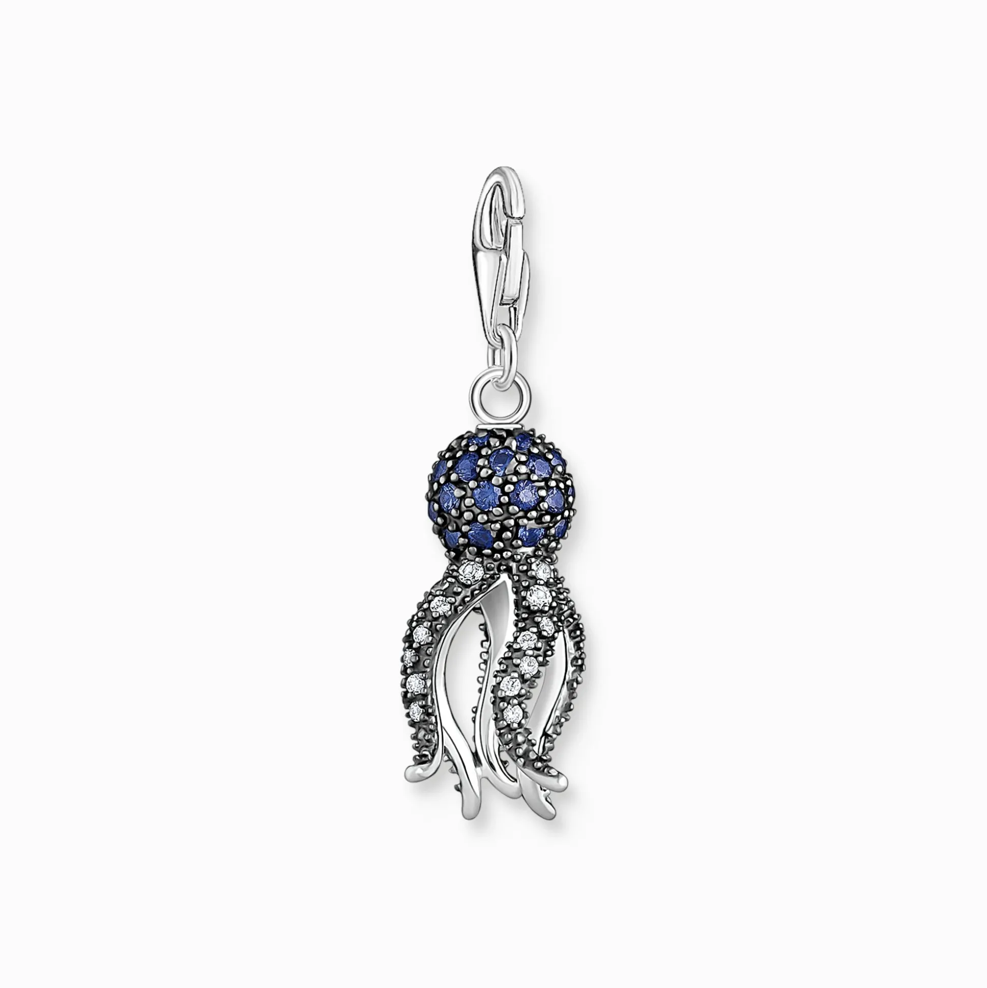 Store Pendentif Charm pieuvre avec des pierres bleues Femme Charms|Charms
