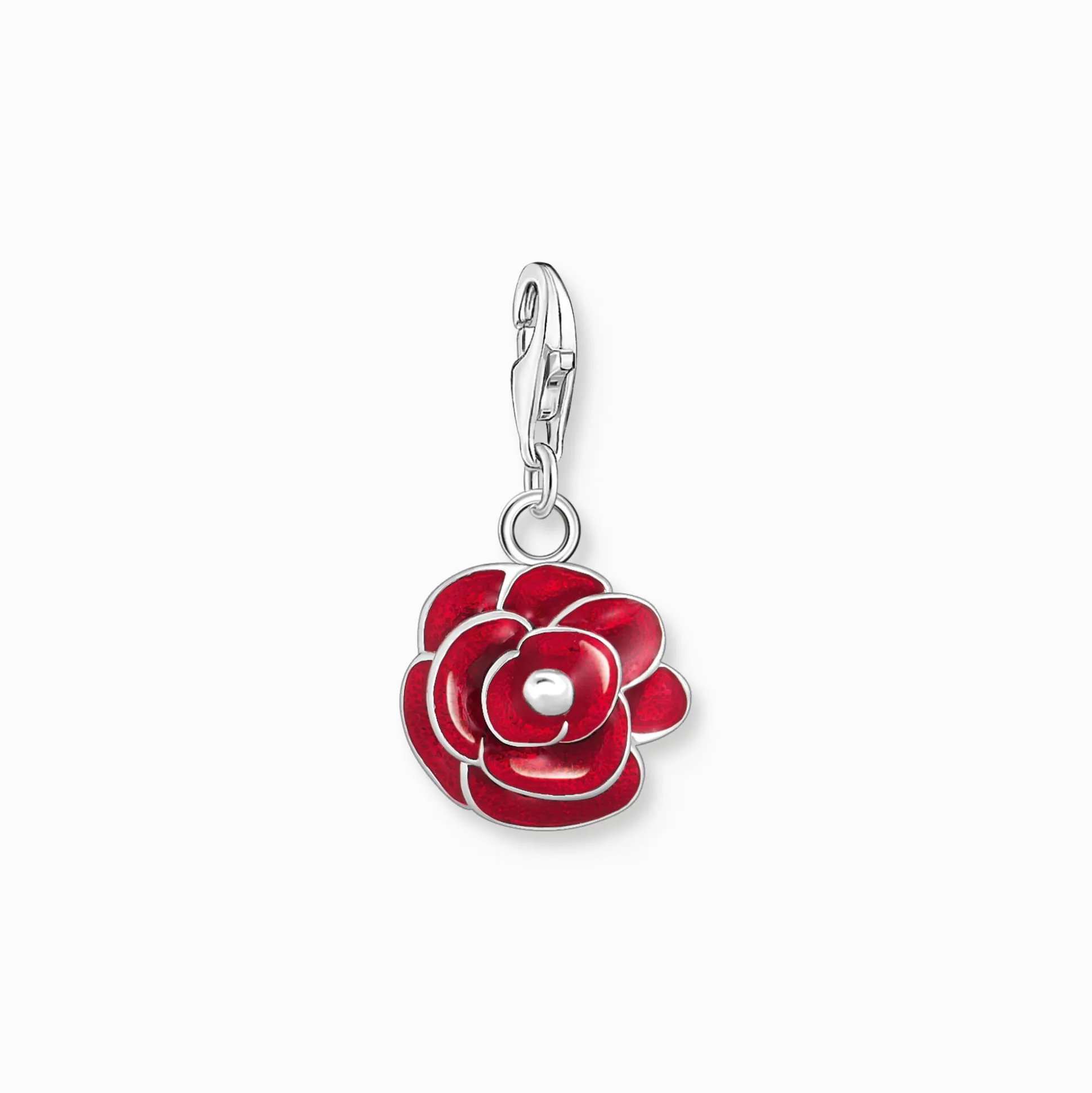 Flash Sale Pendentif Charm rose rouge argent Femme Charms|Charms