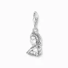 Outlet Pendentif Charm Sissi avec pierre blanche argent Femme Charms|Charms