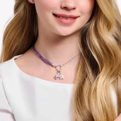 Store Pendentif Charm étoile avec pierres blanche et émail à froid blanc en argent Femme Charms|Charms