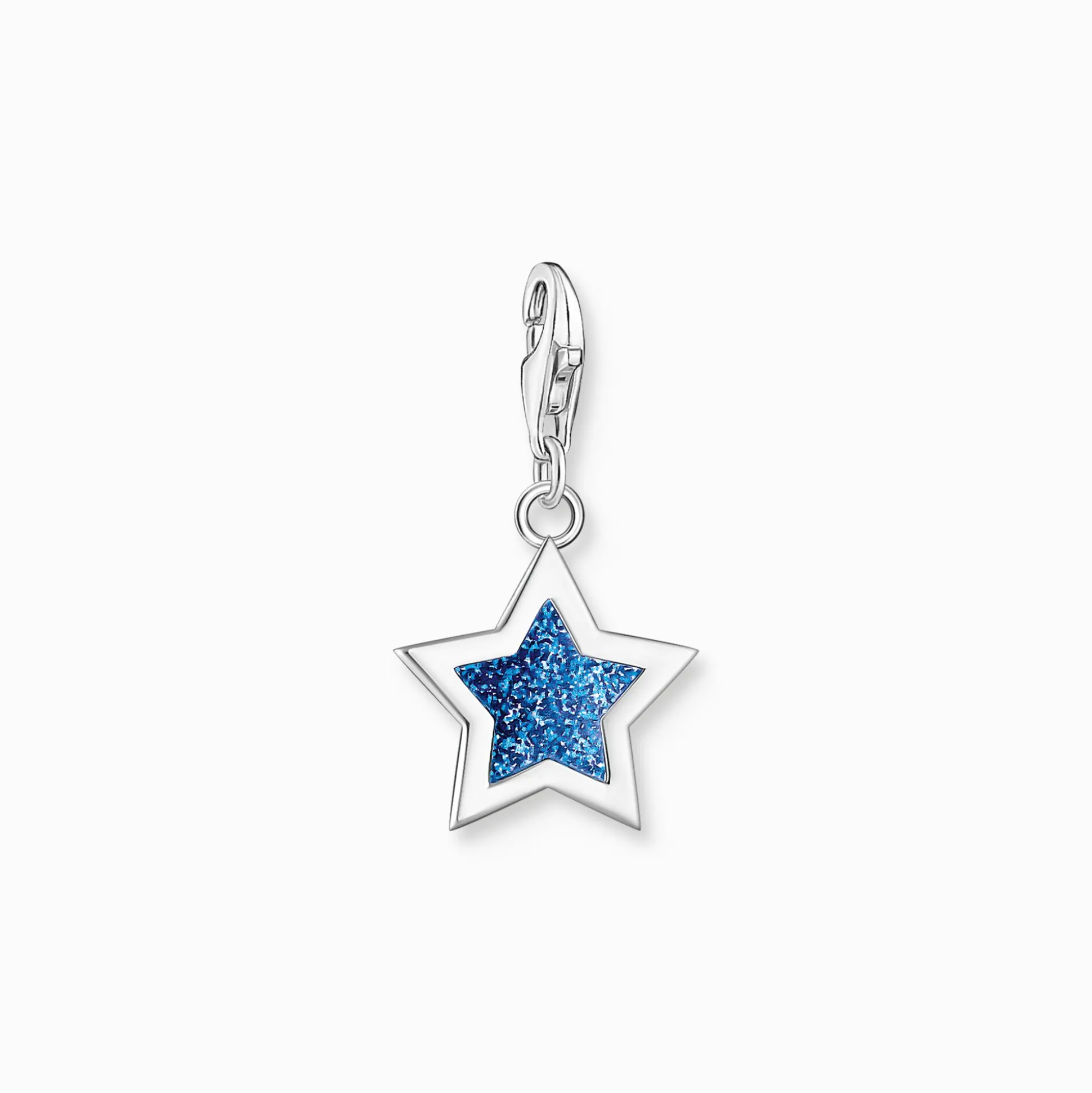 New Pendentif Charm Étoile bleu foncé en argent Femme Charms|Charms