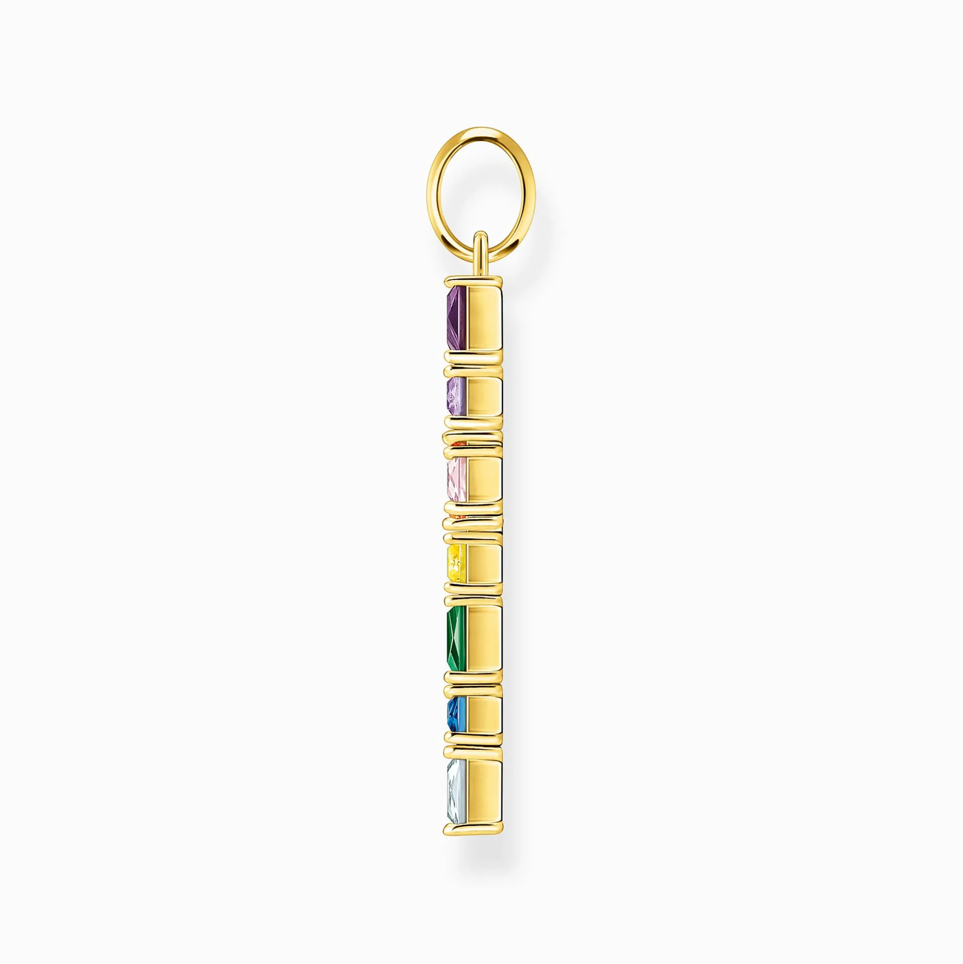 New Pendentif croix avec pierres multicolore plaqué or Femme Chaînes & Colliers|Pendentifs