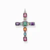 Best Sale Pendentif croix pierres colorées Femme Chaînes & Colliers|Pendentifs