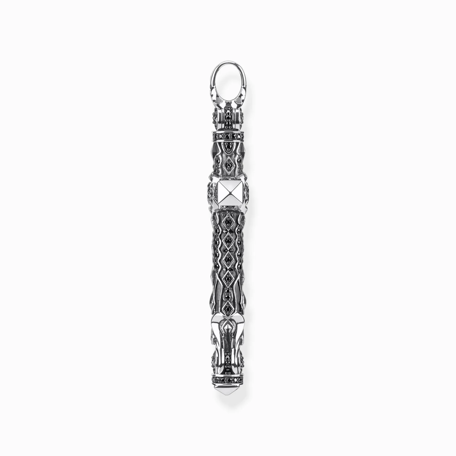Outlet Pendentif croix pierres noires argent Femme Pendentifs|Pendentifs
