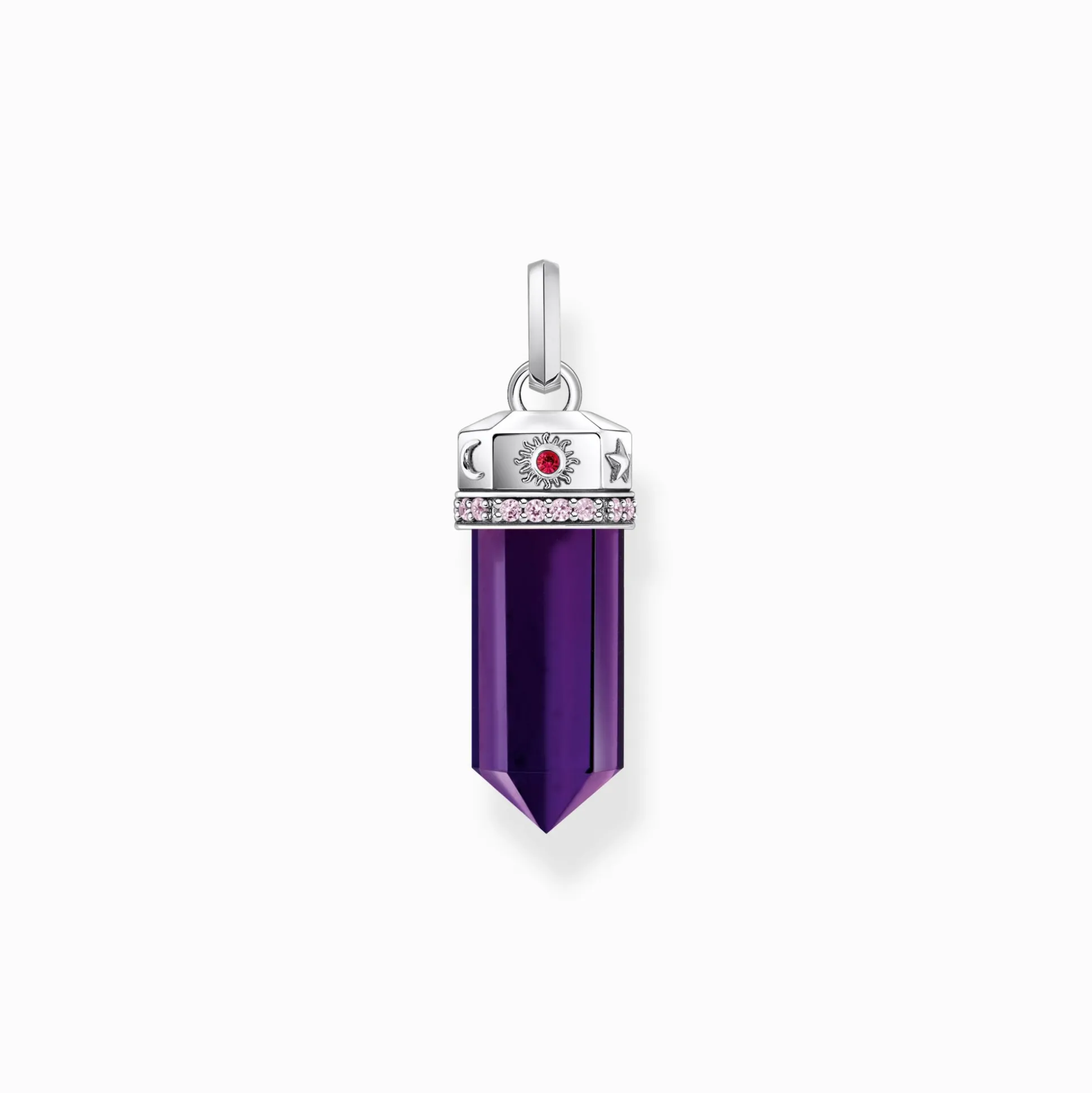 Flash Sale Pendentif de forme hexagonale imitation améthyste argent Femme Pendentifs|Argent 925