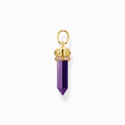 Cheap Pendentif de forme hexagonale imitation améthyste plaqué or Femme Pendentifs|Placage Or 18 Carats - Argent 925