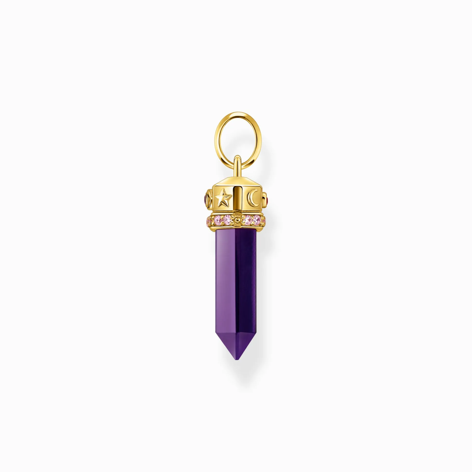 Cheap Pendentif de forme hexagonale imitation améthyste plaqué or Femme Pendentifs|Placage Or 18 Carats - Argent 925
