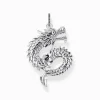 Cheap Pendentif dragon noirci en argent Femme Pendentifs|Argent 925