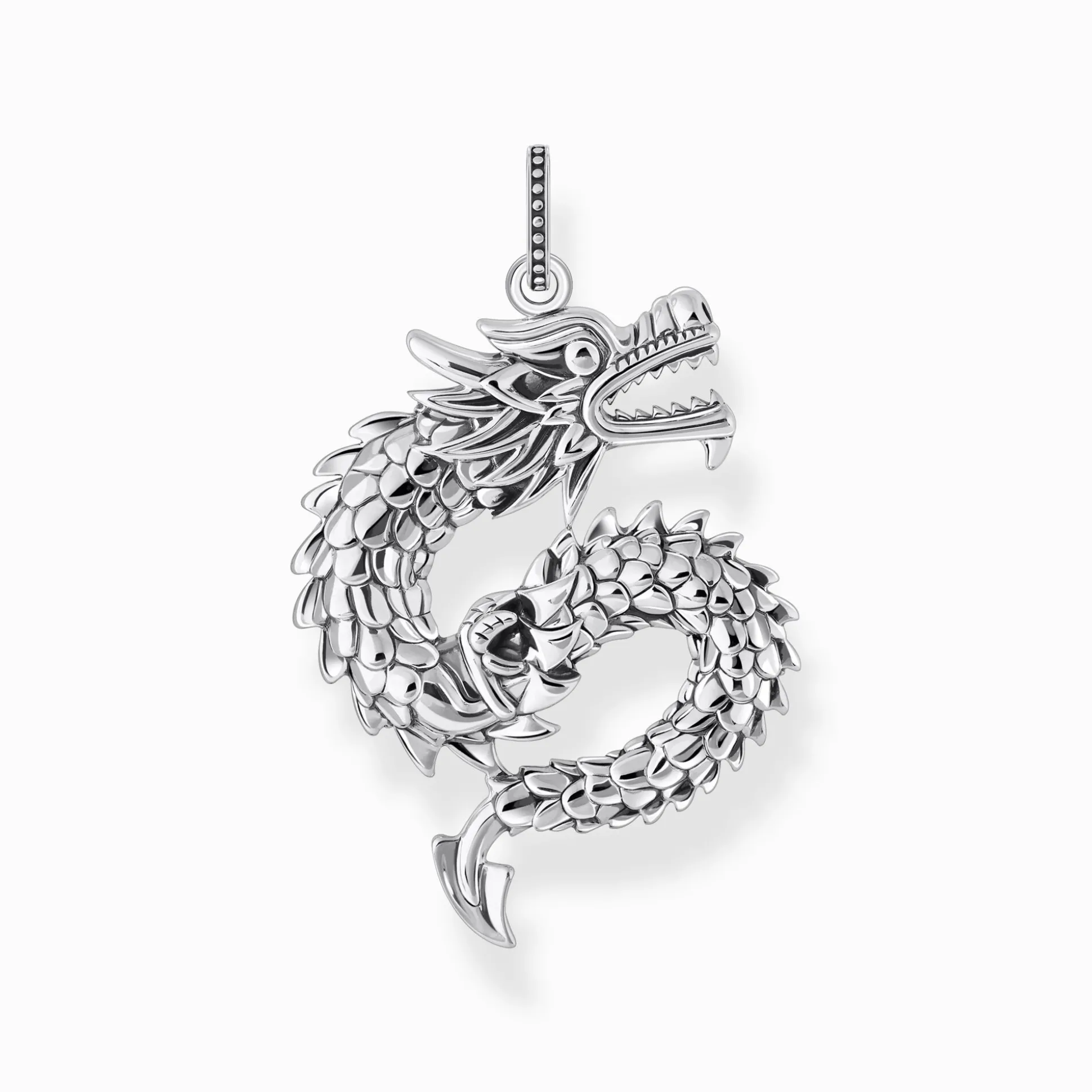 Cheap Pendentif dragon noirci en argent Femme Pendentifs|Argent 925