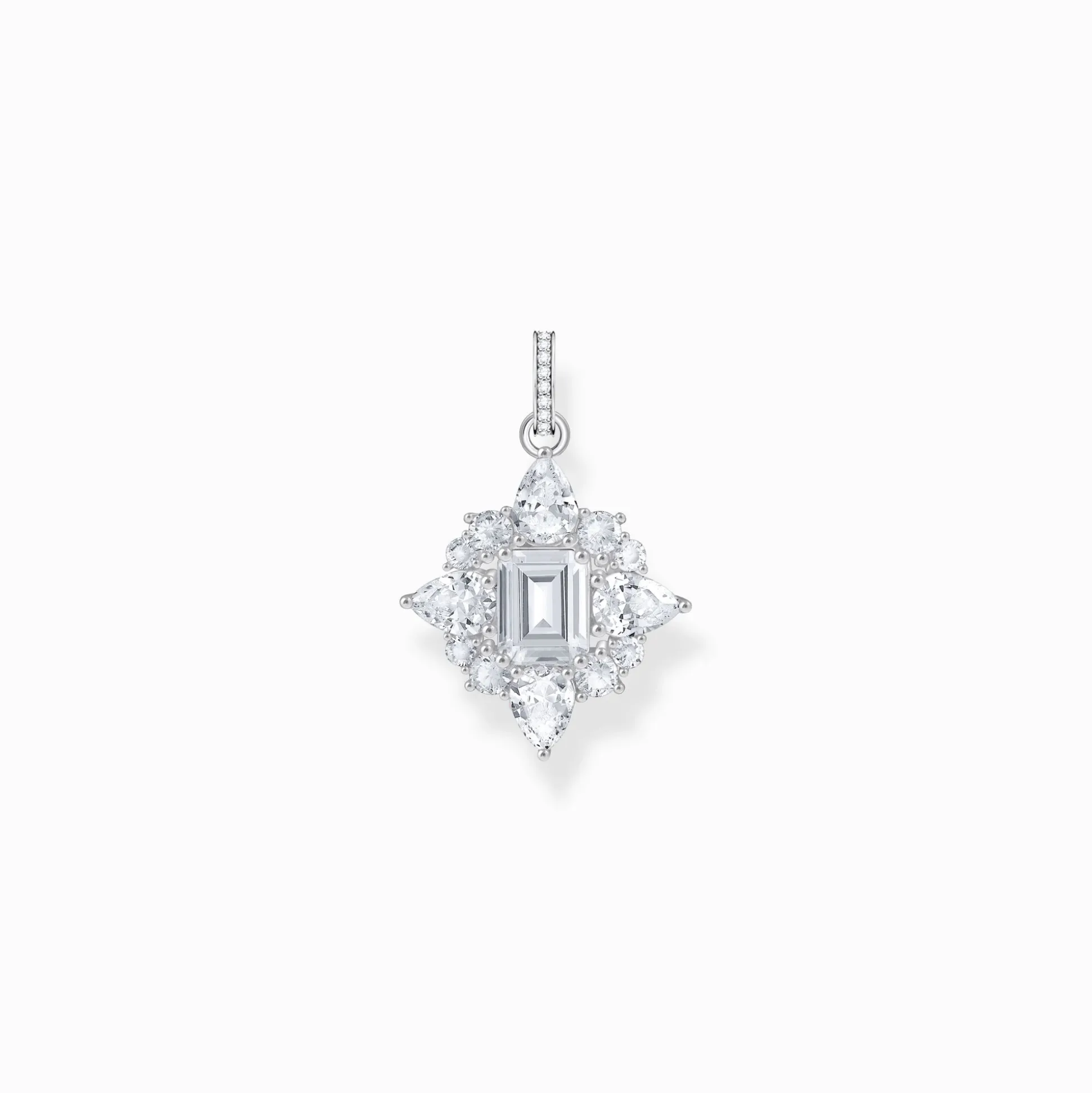 Best Pendentif en argent avec pierres blanches Femme Pendentifs|Argent 925
