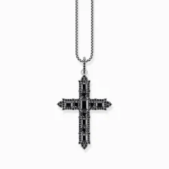 Flash Sale Pendentif en argent noirci avec zircon noir Femme Pendentifs|Argent 925