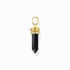 Hot Pendentif hexagone onyx plaqué or Femme Pendentifs|Placage Or 18 Carats - Argent 925