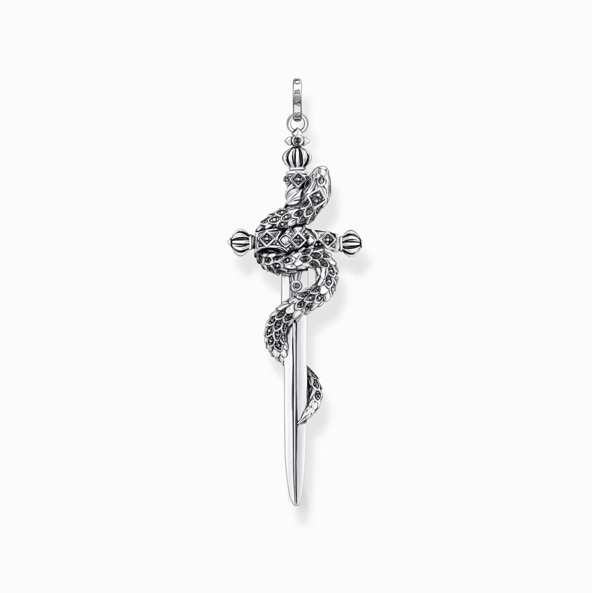 Outlet Pendentif noirci épée avec serpent Femme Pendentifs|Pendentifs