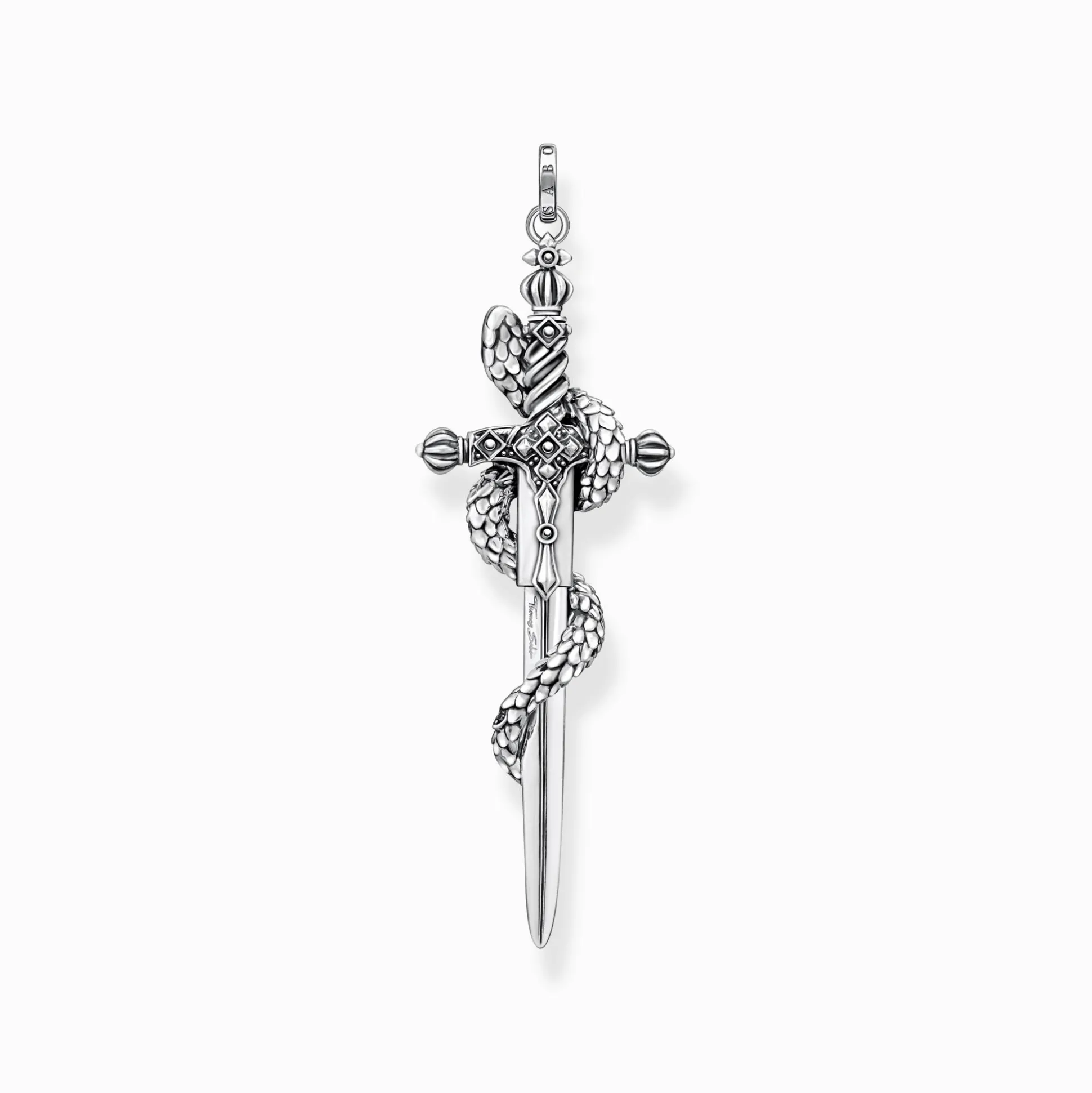 Outlet Pendentif noirci épée avec serpent Femme Pendentifs|Pendentifs