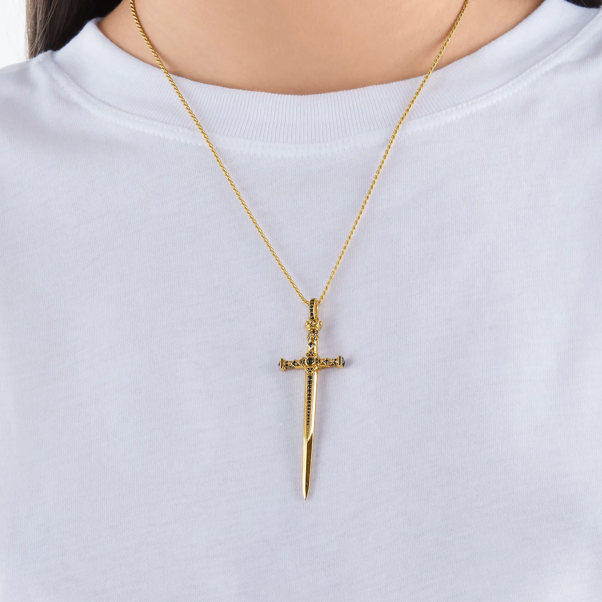 Outlet Pendentif épée or Femme Pendentifs|Pendentifs