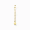 Sale Pendentif pour boucle d'oreille unique étoile or Femme Créoles|Placage Or 18 Carats - Argent 925