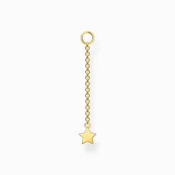 Sale Pendentif pour boucle d'oreille unique étoile or Femme Créoles|Placage Or 18 Carats - Argent 925