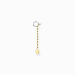 Sale Pendentif pour boucle d'oreille unique étoile or Femme Créoles|Placage Or 18 Carats - Argent 925