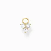 Discount Pendentif pour boucle d'oreille unique blanche pierres or Femme Créoles