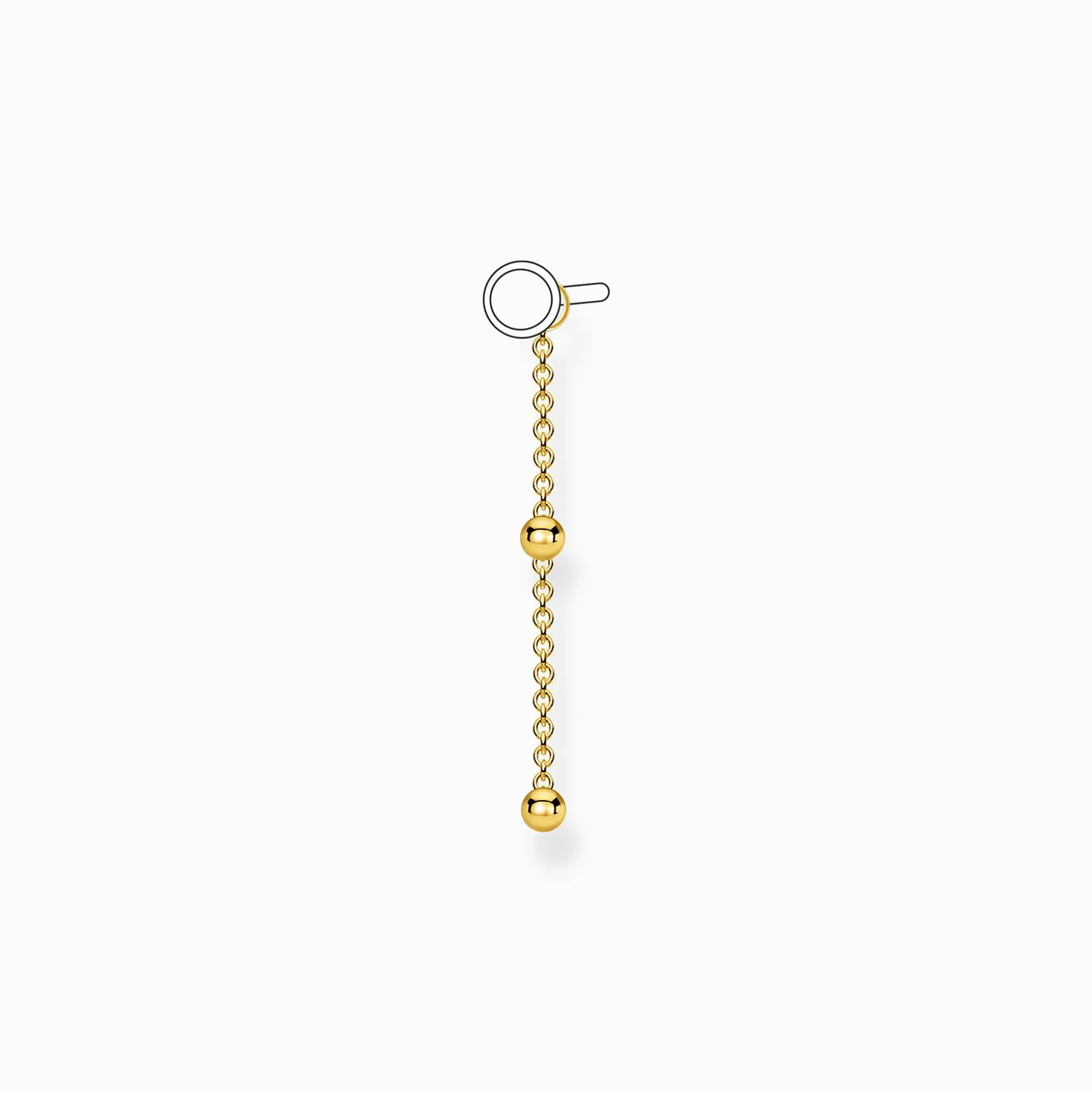 Discount Pendentif pour boucle d'oreille unique perles or Femme Créoles|Placage Or 18 Carats - Argent 925