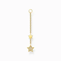 Cheap Pendentif pour boucle unique d'oreille étoiles or Femme Créoles|Placage Or 18 Carats - Argent 925