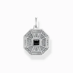 Outlet Pendentif talisman avec noires onyx argent Femme Pendentifs|Pendentifs