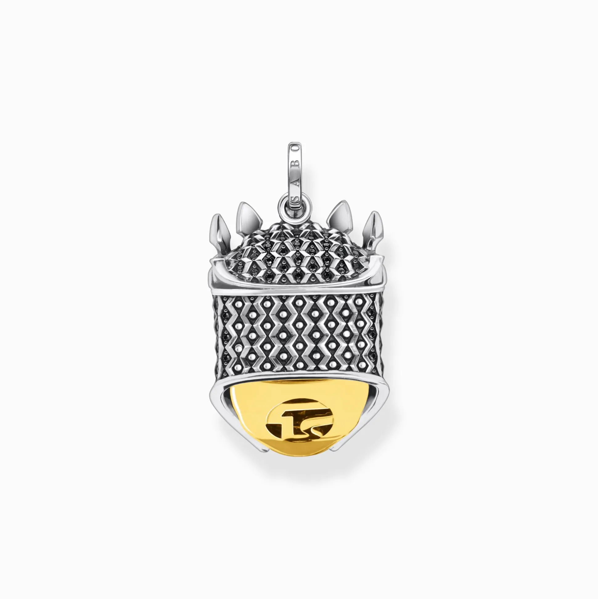 Hot Pendentif tête de mort chevalier Femme Pendentifs|Placage Or 18 Carats - Argent 925