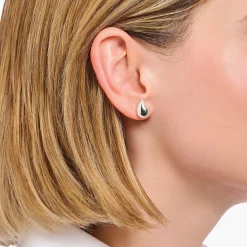 Fashion Petits clous d'oreilles en argent de forme organique Femme Clous D'oreilles|Argent 925