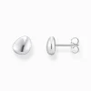 Flash Sale Petits clous d'oreilles en argent de forme organique Femme Clous D'oreilles|Argent 925