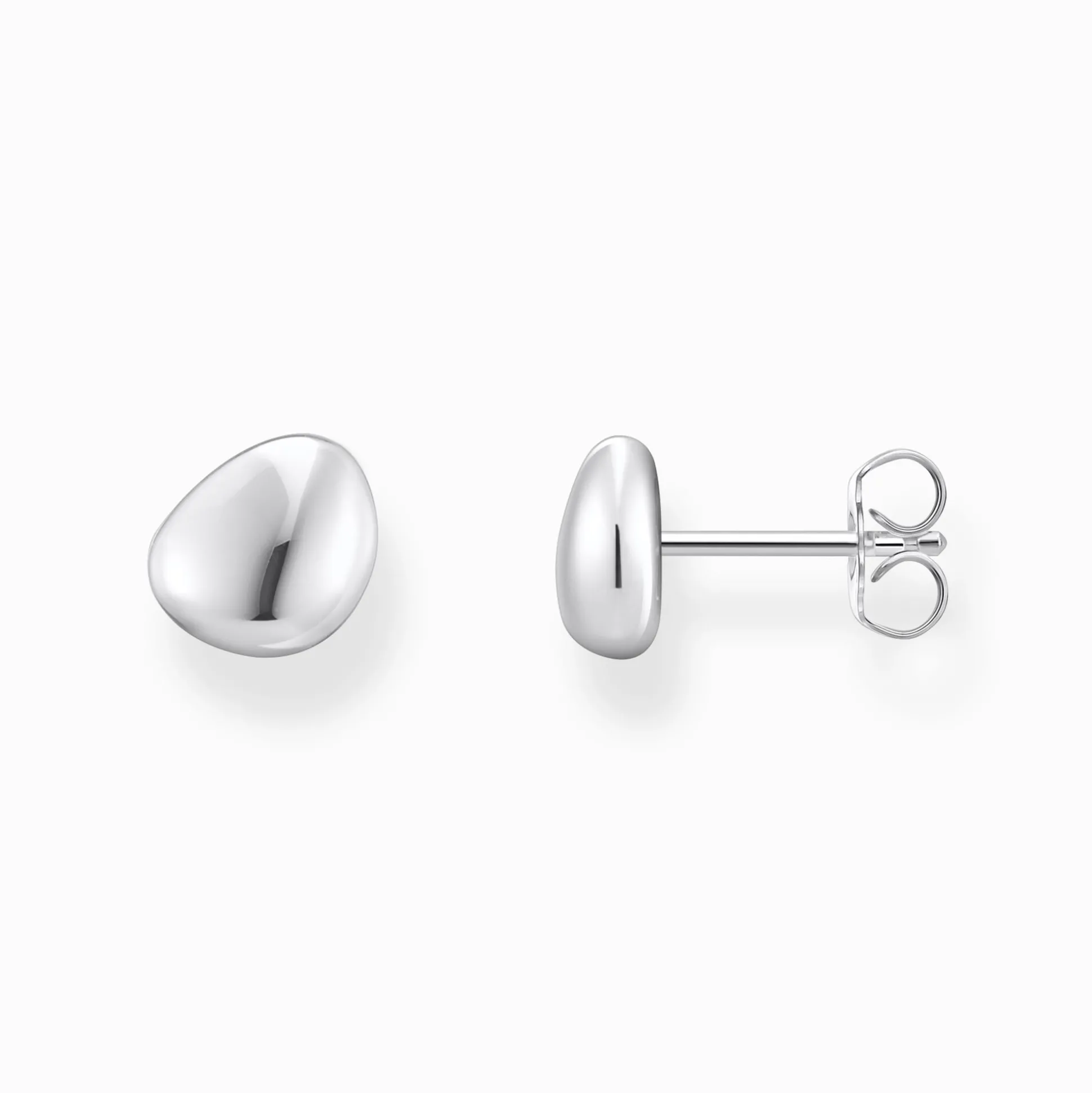 Flash Sale Petits clous d'oreilles en argent de forme organique Femme Clous D'oreilles|Argent 925