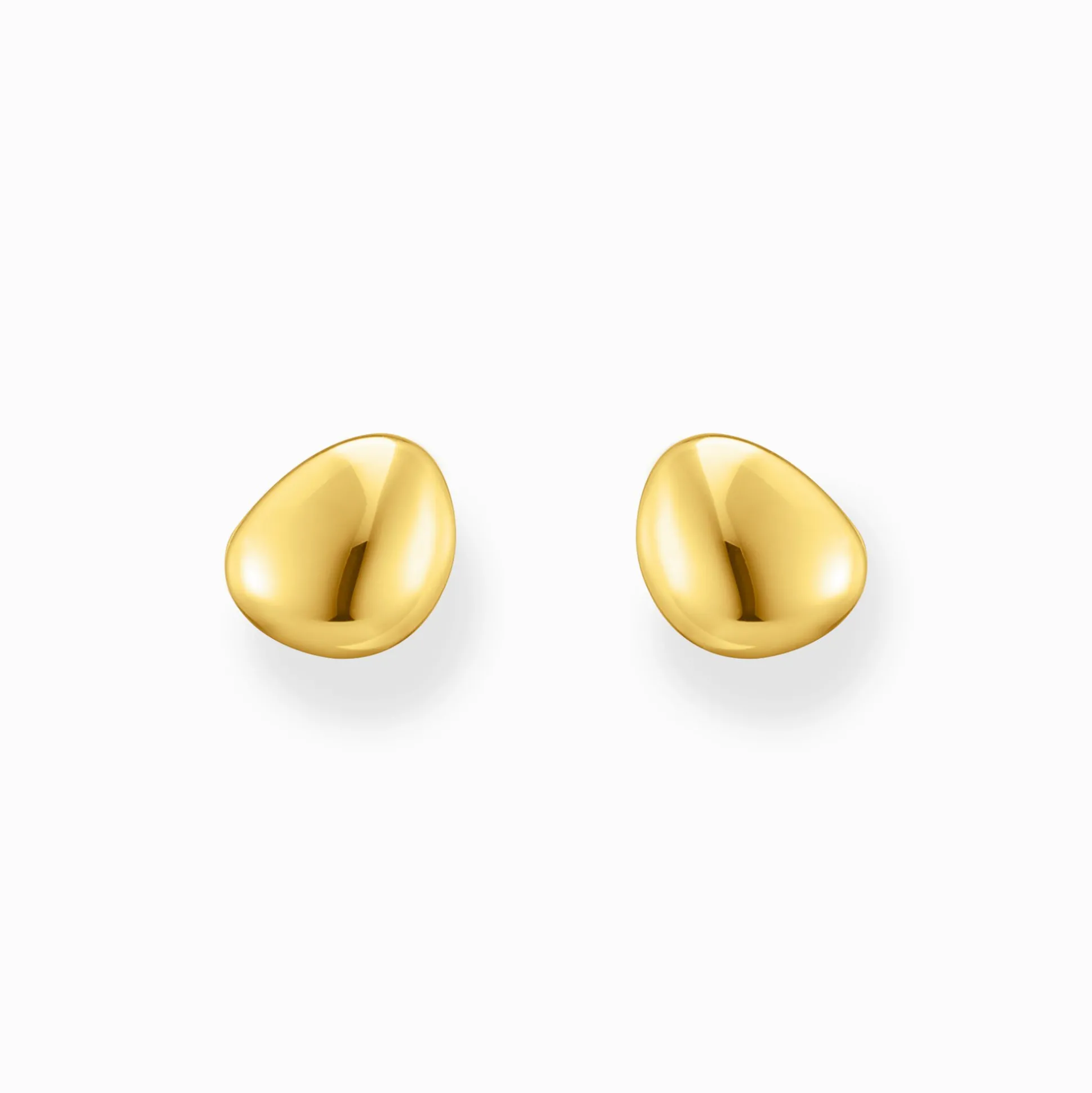 Sale Petits clous d'oreilles plaqués or de forme organique Femme Clous D'oreilles