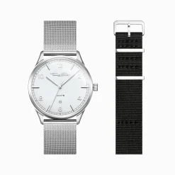 Cheap Set Code TS montre blanche et bracelet noir Femme Montres|Montres Pour Femmes