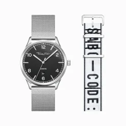 Outlet Set Code TS montre noire et bracelet blanc urbain Femme Montres|Montres Pour Femmes
