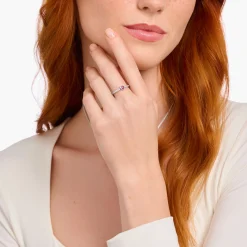 Cheap Solitaire en argent avec pierre rouge taillée en cœur Femme Bagues|Argent 925